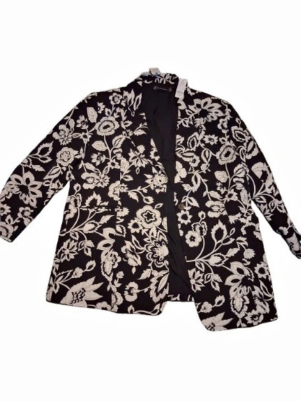 NY&C Floral Blazer in Black & White Size XXLarge NWT